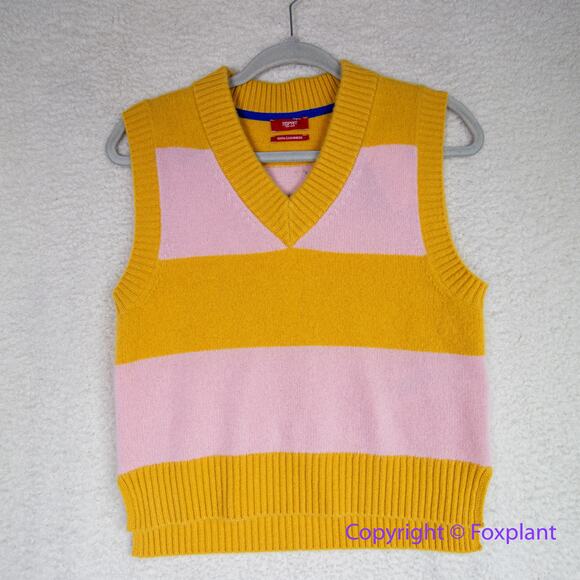 New! Esprit 100% Cashmere V neck sweater vest,‎ size S - Picture 2 of 9